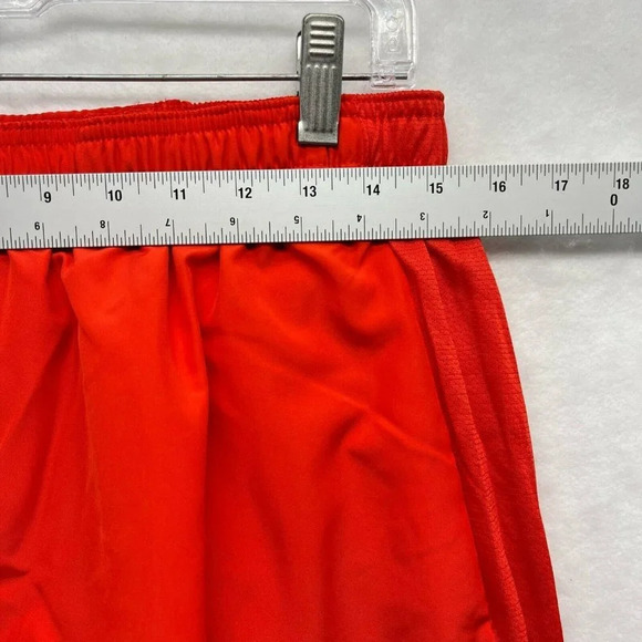 Nike Activewear Shorts Men's Sz L Red Elastic Waist Back Pocket Pull-On Logo NEW - Picture 3 of 9
